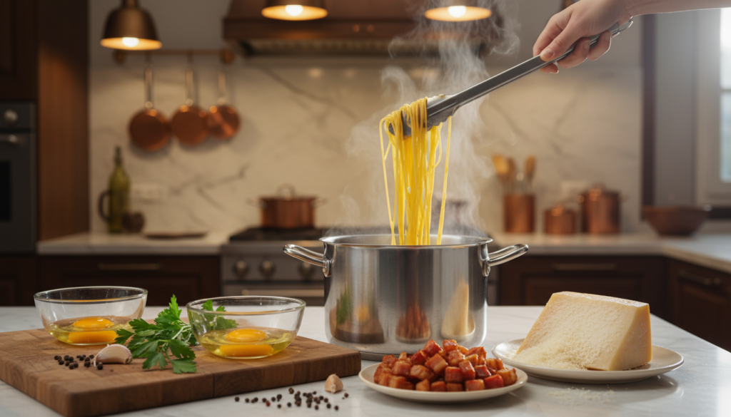 Pasta richtig kochen für eine perfekte Carbonara