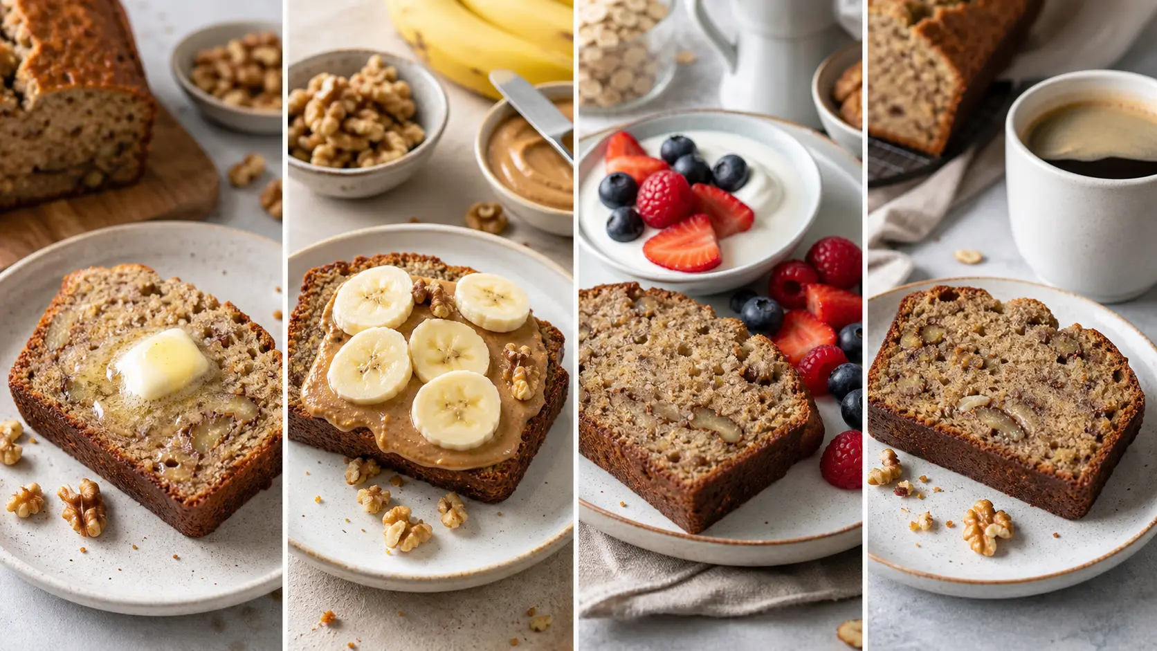 Bananenbrot mit Walnüssen mit passenden Servierideen