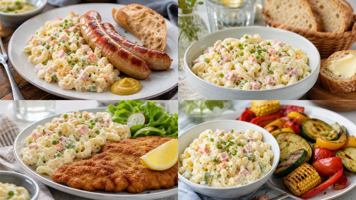 Klassischer Nudelsalat mit passenden Servierideen