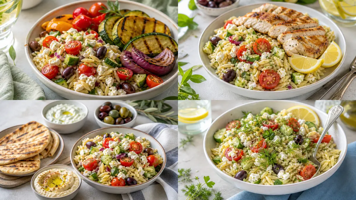 Kritharaki-Salat mit passenden Servierideen