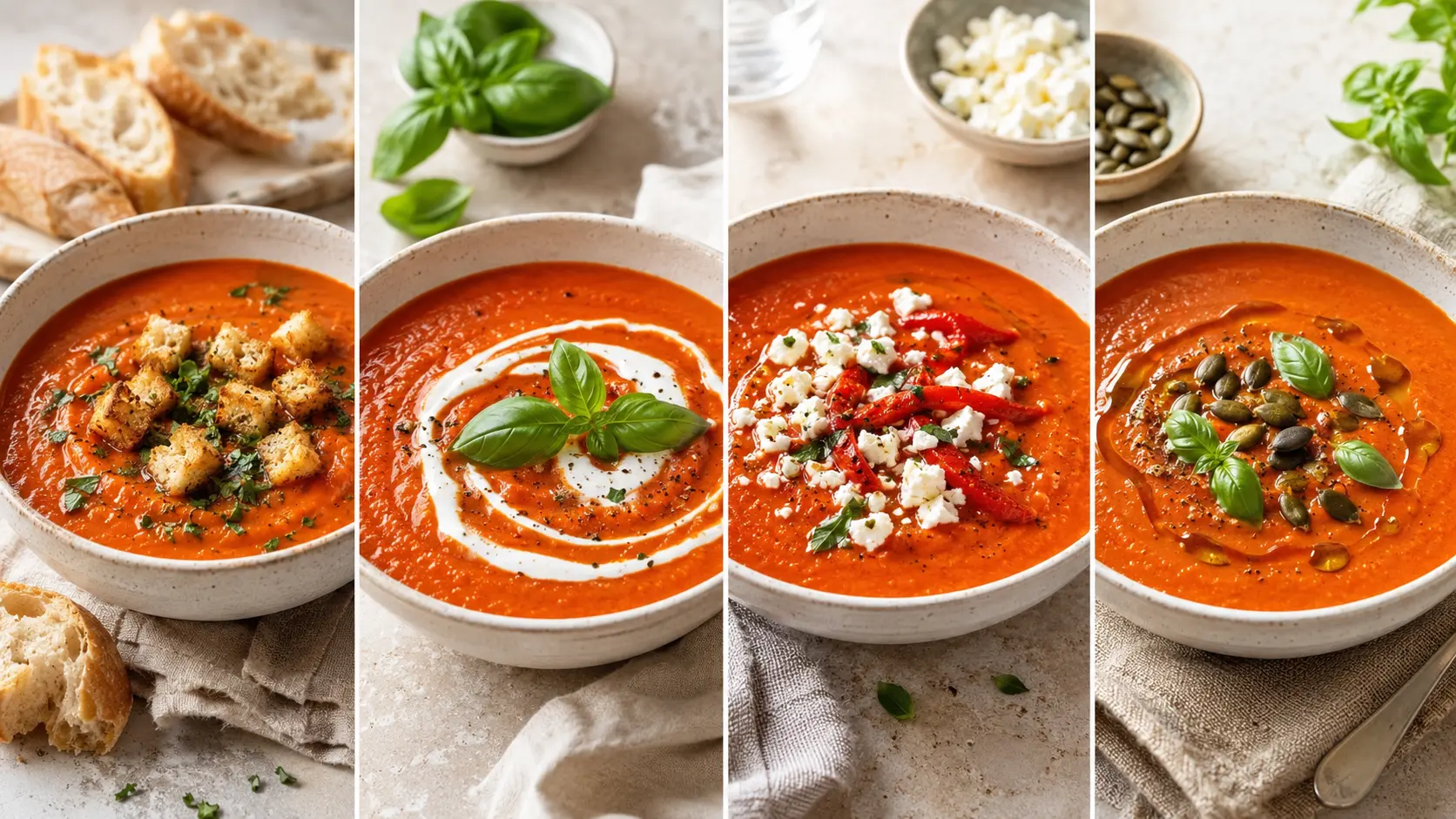 Tomaten-Paprika-Suppe mit passenden Servierideen