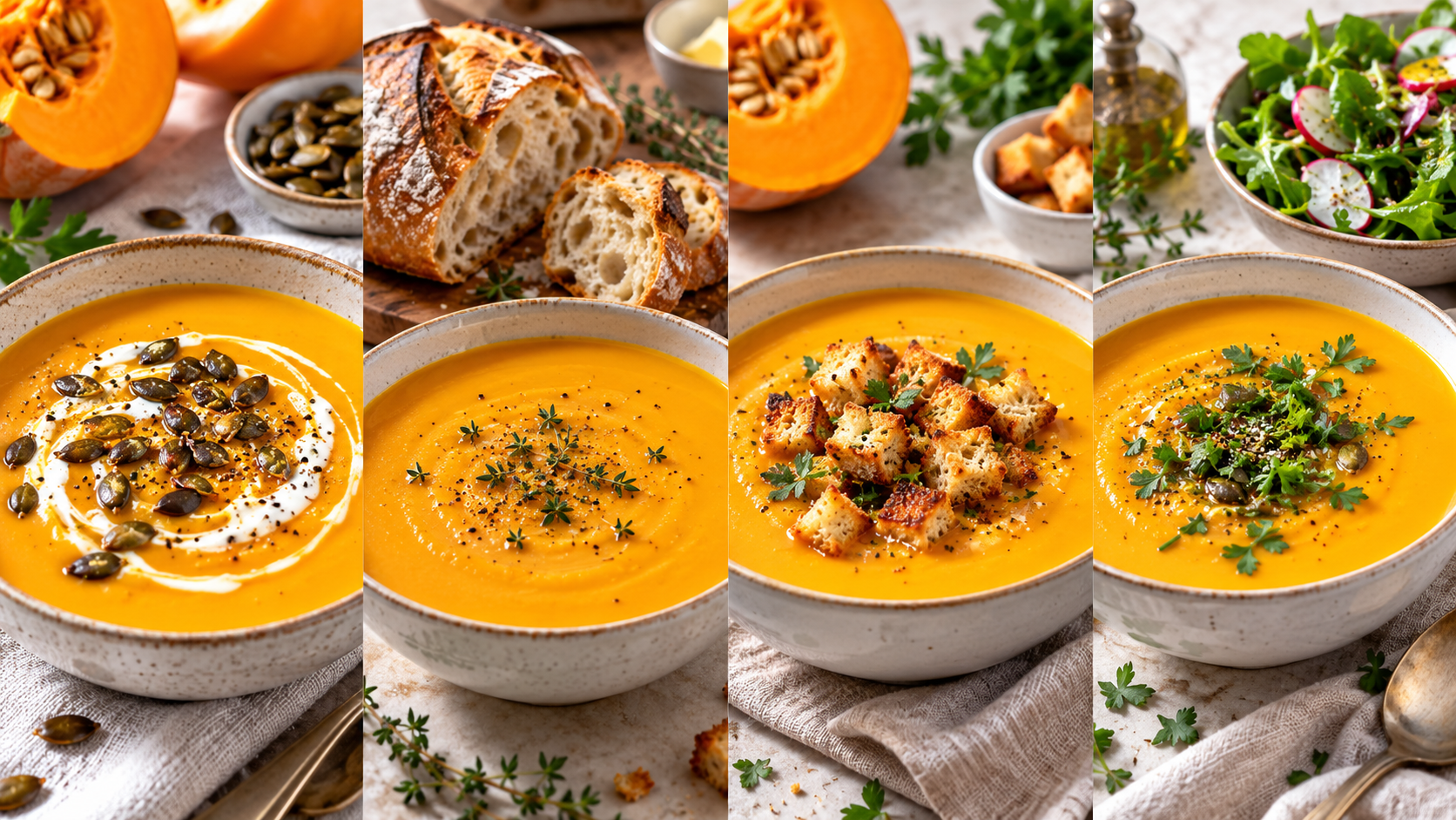 Kürbissuppe mit passenden Servierideen